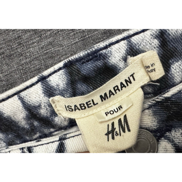 Isabel Marant Short Girls for H&M Denim Tie-Dye Blue Size 13-14Y - Picture 6 of 8